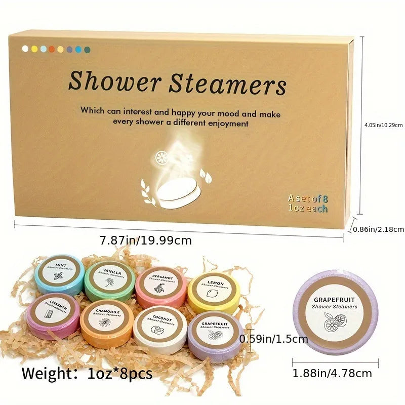 8-teiliges Badesalz-Tabletten-Set, natürliches, entspannendes Spa-Badesalz für die Badewanne, Körperpflege, geeignet für Frauen und Männer, Zuhause & Hotel So ist Leben