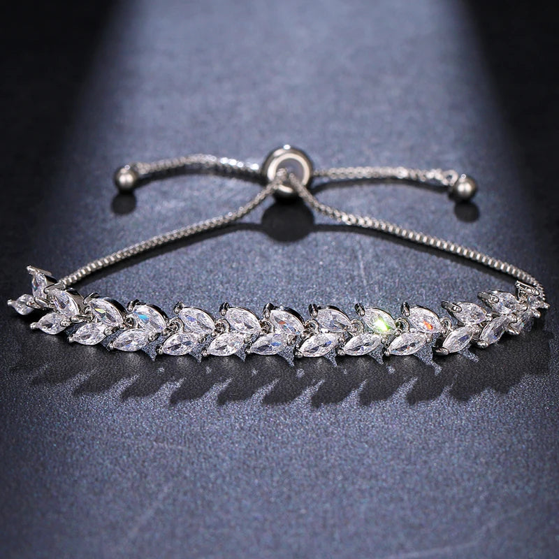 Zwei Größe Neue Design Luxus AAA Zirkon Olivenzweig Ohrringe und Anhänger Schmuck Sets Für Mode Frauen Hochzeit Schmuck Set AS128 So ist Leben