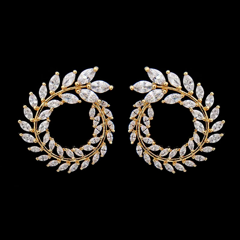 Zwei Größe Neue Design Luxus AAA Zirkon Olivenzweig Ohrringe und Anhänger Schmuck Sets Für Mode Frauen Hochzeit Schmuck Set AS128 So ist Leben