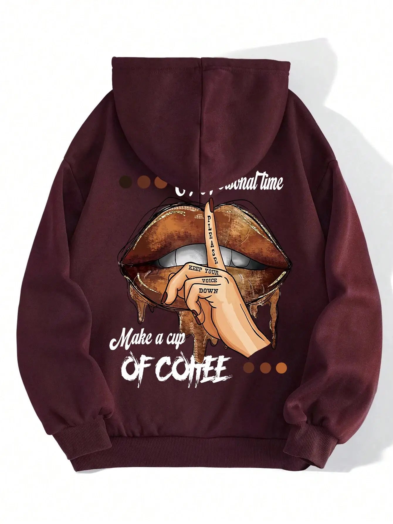 Weiche, kleine, übergroße Sweatshirt-Fleece-Hoodies mit Aufdruck - So ist Leben