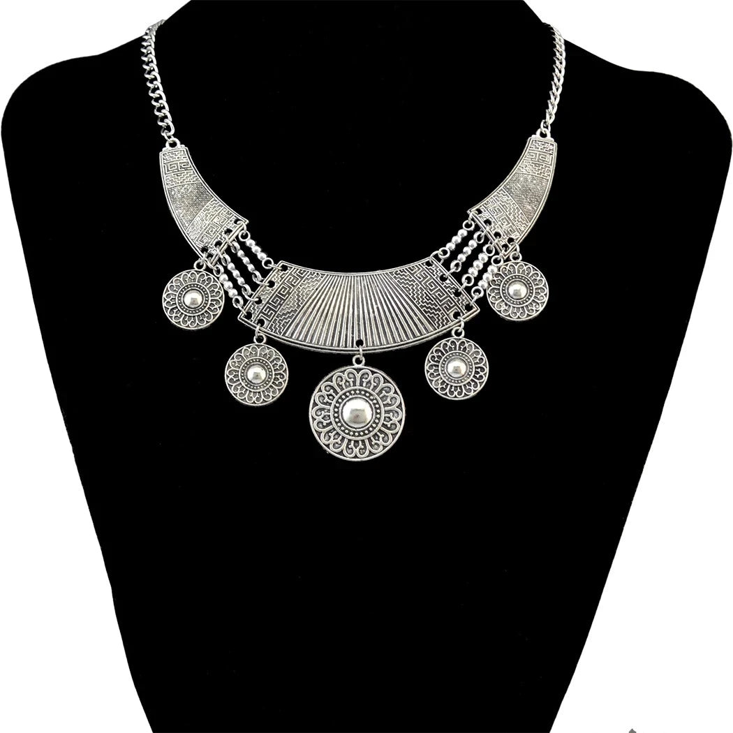 Türkei Bohemian Schwarz Blau Stein Ethnische Münze Quaste Halskette Türkische Gypsy Boho Strand Halsband Lätzchen Indien Halskette für Frauen Party So ist Leben