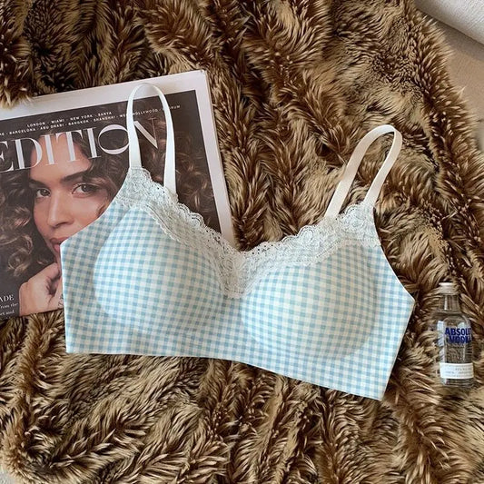 Soutien-Gorge Dentelle Non Rembourré Taille M-XXL, Style Désir Push Up Sexy pour Femme, Brassiere Comfortable Sans Armatures AB So ist Leben