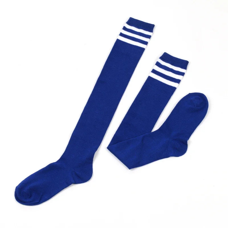 Overknee-Oberschenkelstrümpfe für Damen im akademischen Stil, schwarz-weiß gestreift, lange Socken, Overknee-Strümpfe für Damen und Mädchen, warmes Knie So ist Leben
