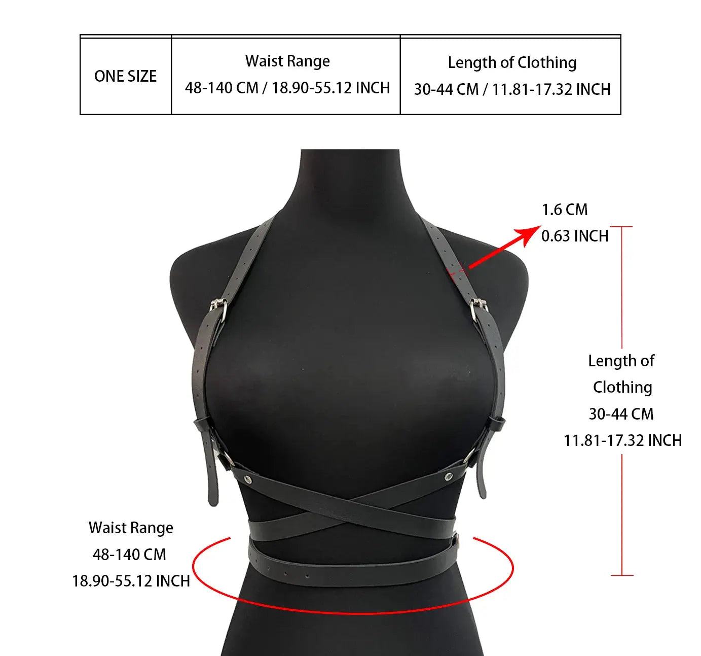 Women's Corset Belt Waist Straps PU Leather Harness Body Bondage Top Belt Punk Gothic Clothes Rock Fashion Accessories for Girl - So ist Leben