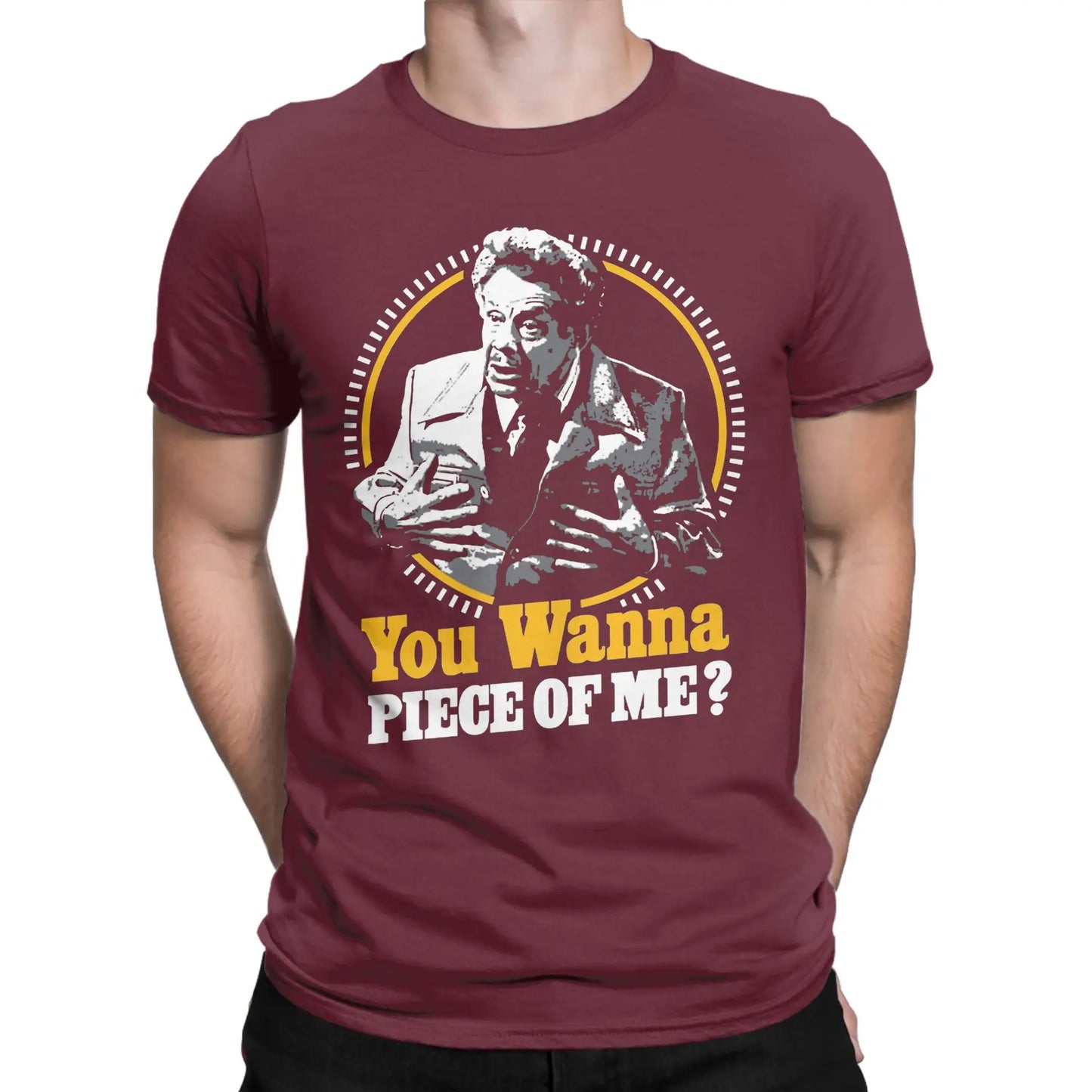 Willst du dich mit mir anlegen?“ Baumwoll-T-Shirt mit kurzen Ärmeln - So ist Leben