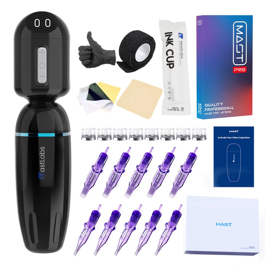 Mast Tattoo EVE Wireless Tattoo Stift Full Kit Bürstenlosen Motor Leistungsstarke Rotary Permanent Make-Up Stift RCA Tattoo Versorgung So ist Leben