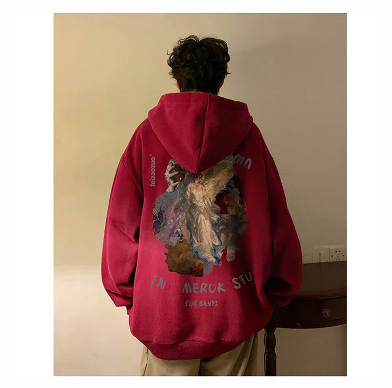 Neue Goth Grafik Gedruckt Pullover Hoodies Für Männer Y2K Vintage Streetwear Mit Kapuze Sweatshirts Herbst Baggy Hip Hop Mode Hoody So ist Leben