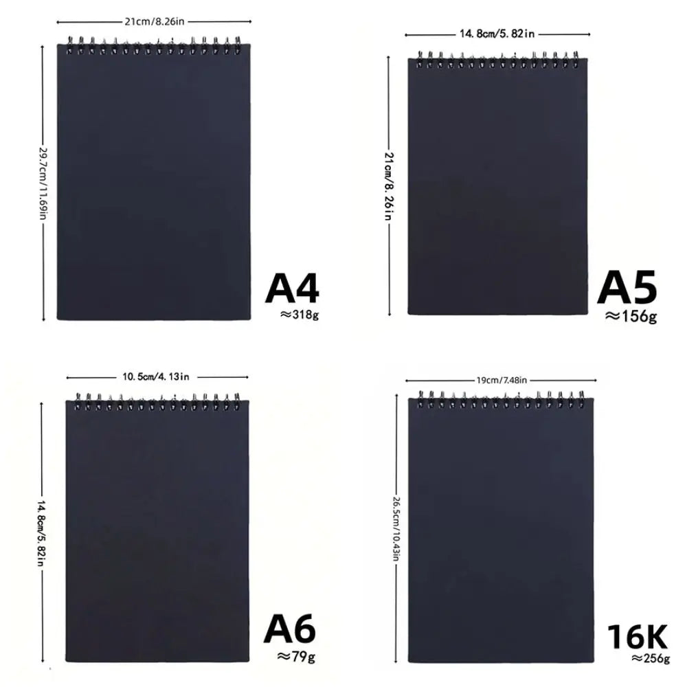 30 Blatt 8K 16K Spulen-Skizzenbuch, spiralgebunden, umweltfreundlich, dickes Zeichenpapier, säurefrei, A4, A5, A6, Künstler-Skizzenblock, Ölgemälde So ist Leben