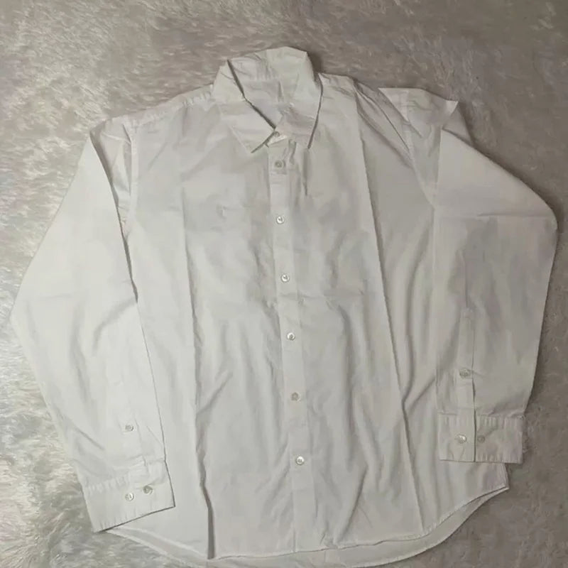 Neues lässiges Y2K-Hemd für Damen, Streak-Druck, Sommer, dünn, langärmelig, Ästhetik, passt zu allem, lässiges, modisches T-Shirt mit Knöpfen So ist Leben