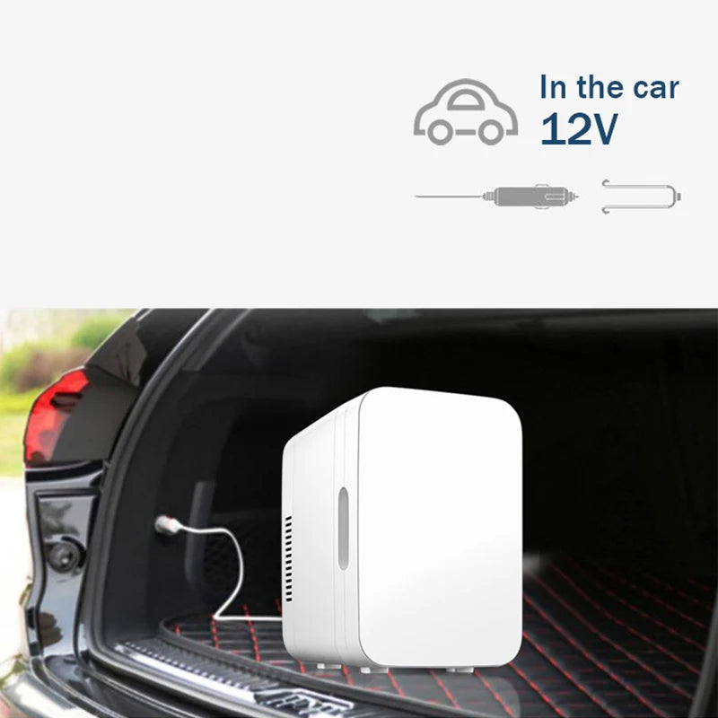 220v Mini-Kühlschrank Multifunktions tragbare kalte Gefriert ruhe Auto nach Hause Kosmetik Kühlschrank Getränke kühler Outdoor-Reise Camping Strand 6l So ist Leben