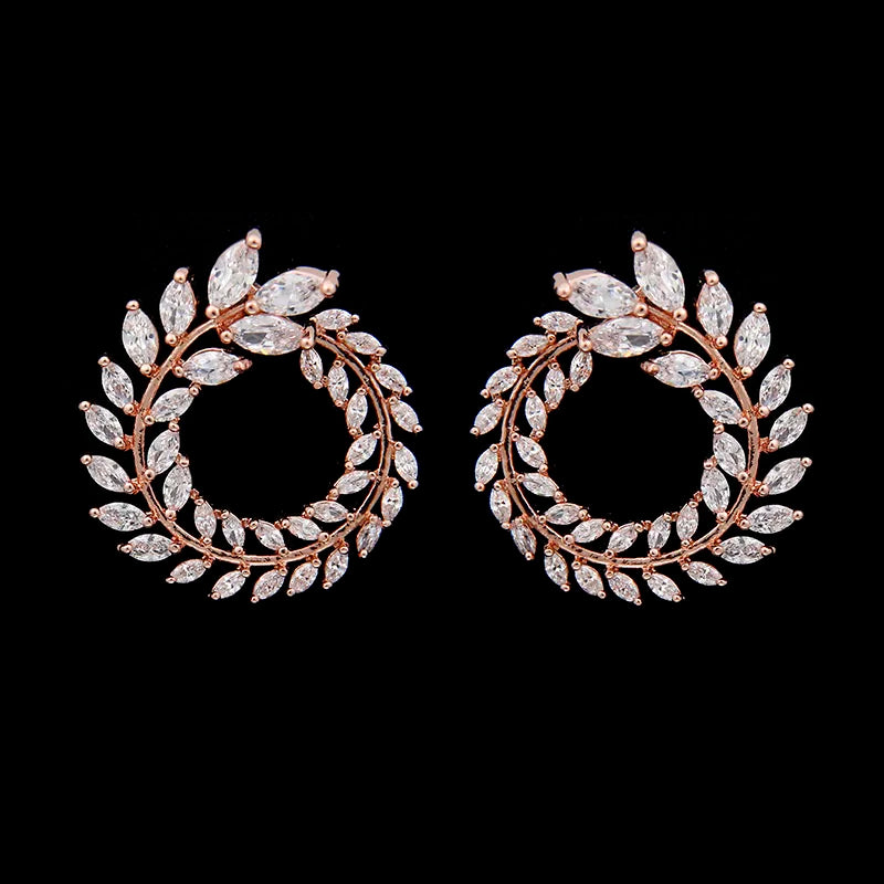 Zwei Größe Neue Design Luxus AAA Zirkon Olivenzweig Ohrringe und Anhänger Schmuck Sets Für Mode Frauen Hochzeit Schmuck Set AS128 So ist Leben