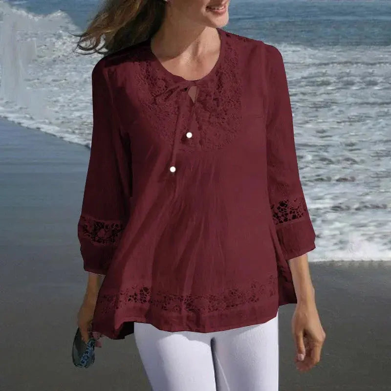 Eleganter Pullover mit Siebenviertelärmeln - So ist Leben