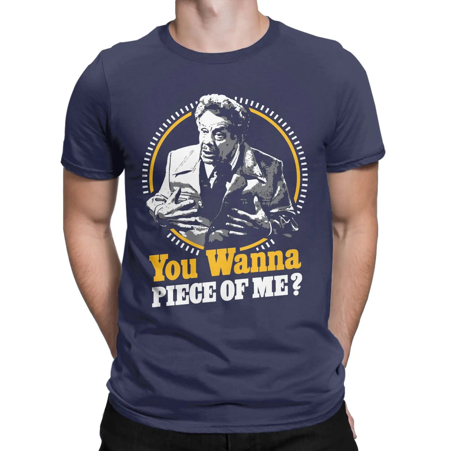 Willst du dich mit mir anlegen?“ Baumwoll-T-Shirt mit kurzen Ärmeln - So ist Leben