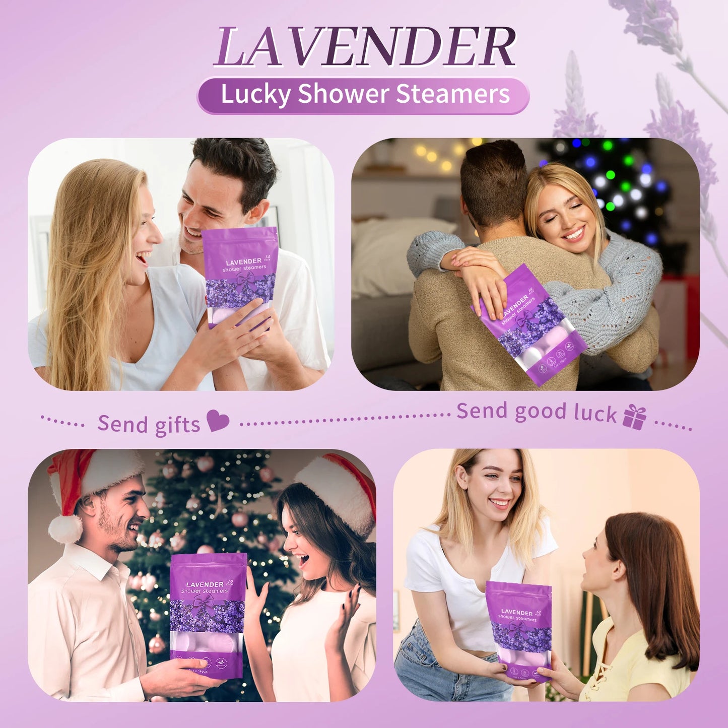 Lavendel-Duschtablette mit Natürlichen Ätherischen Ölen, Feuchtigkeitsspendend und Stressabbauend, Badesalz-Tabletten für Frauen und Männer So ist Leben
