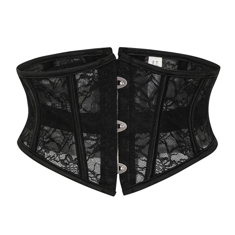 Sexy Bustiers und Korsett für Damen, Gürtel, Schnürung, Kunststoffknochen, Satin, Unterbrust, Taillentrainingskorsett, Unterbrustkorsett So ist Leben