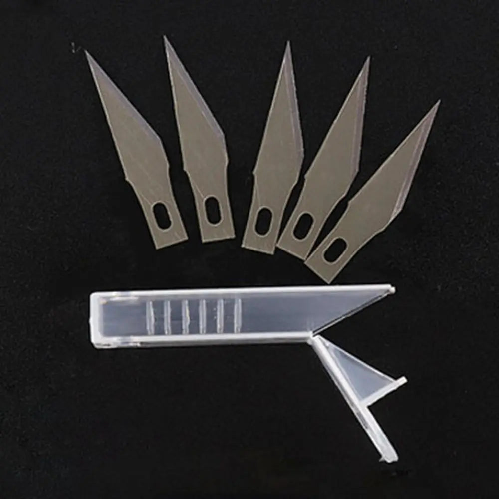 10PCS Klingen Cutter Handwerk Holz Carving Messer Gravur Nicht-Slip Metall Skalpell Messer Teile Handy PCB Reparatur hand Werkzeuge So ist Leben