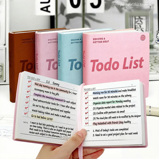 Selbstdisziplin-Notizbücher, 100 Seiten, Taschenplaner 2026, PU-Leder, Tagebuch, Notizblock, Notizbuch, Schule, Schreibblöcke, Büro So ist Leben