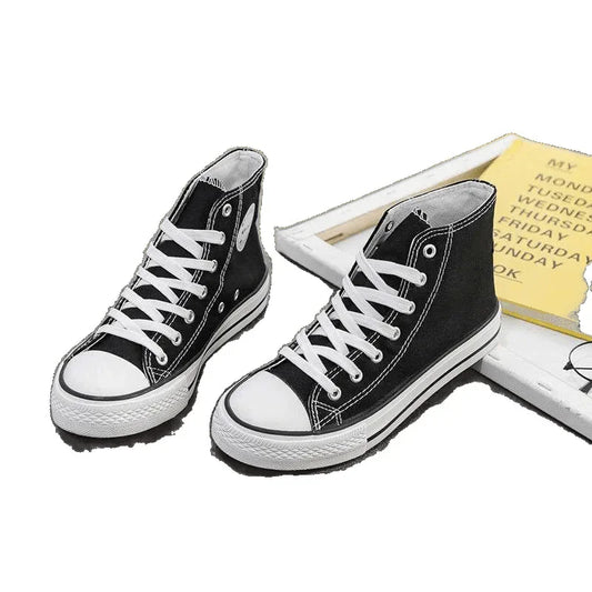Ins High Top Leinwand Schuhe frauen Koreanische Ulzzang Vielseitig Student Frühjahr Neue Tuch Schuhe Bord Schuhe Trendy Gummi Verbesserte Ver So ist Leben