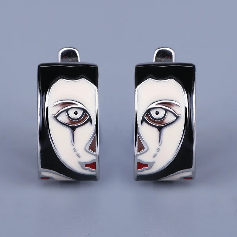Übertriebene Damen-Ohrringe, Horror-Gesicht-Ohrringe, modischer Party-Schmuck, Halloween-Schmuck, lustiges Geschenk, Ohrringe für Frauen So ist Leben
