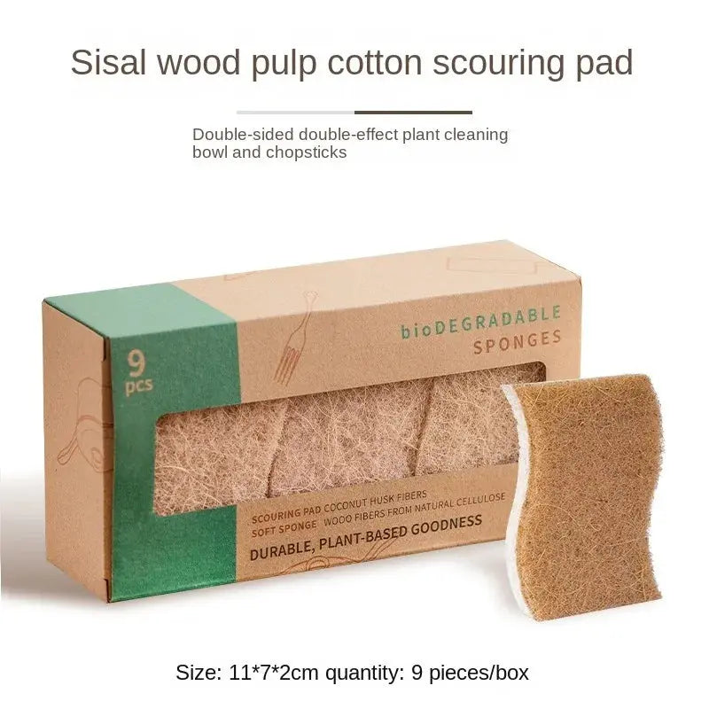 Eco-Friendly Natural Plant Scrub Sponges and Coconut Scrubber Sponge Natural Sponges for Dishes Eco Friendly Kitchen Accessories - So ist Leben