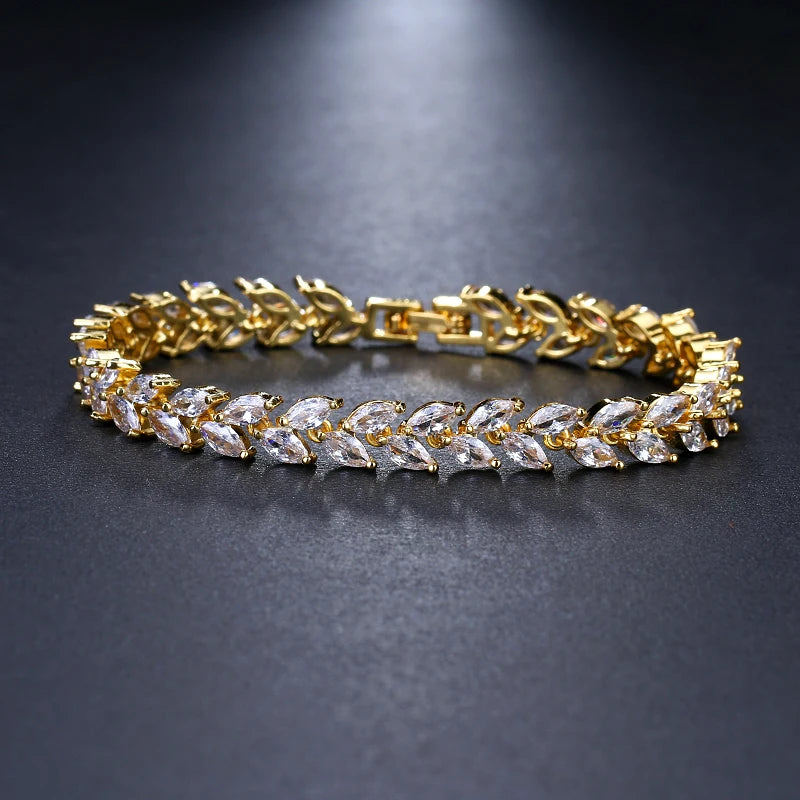 Zwei Größe Neue Design Luxus AAA Zirkon Olivenzweig Ohrringe und Anhänger Schmuck Sets Für Mode Frauen Hochzeit Schmuck Set AS128 So ist Leben