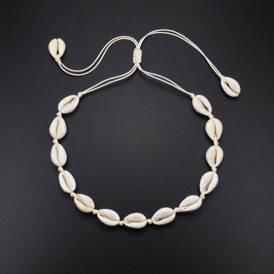 Heißer Muschel Muschel Halskette Frauen Schmuck Sommer Strand Shell Halsband Böhmischen Seil Kauri Perlen Halsketten Handgemachte Kragen Weibliche So ist Leben
