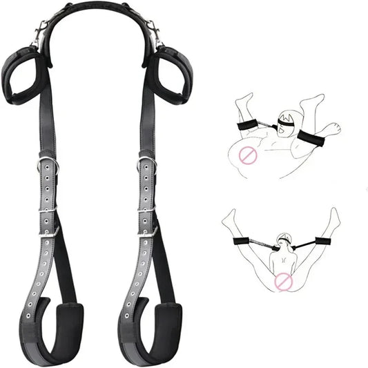 BDSM Sex Handschellen Fesseln Offenes Bein Fußfesseln SM Bondage Harness Bett Bandage Riemen Slave Sex Spielzeug Erotische Zubehör Kits So ist Leben