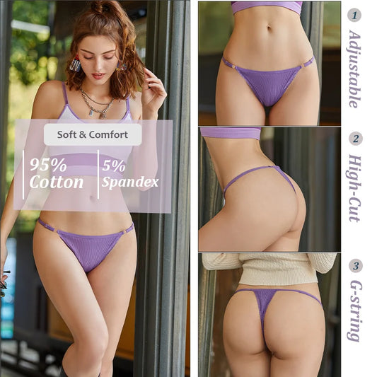Sexy Frauen Baumwolle Tangas verstellbaren Gürtel nahtlosen Höschen atmungsaktive niedrige Taille Dessous weibliche weiche einfarbige Intimates So ist Leben