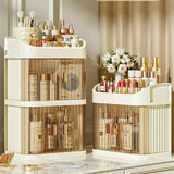 Make-up-Aufbewahrungsbox, großes Fassungsvermögen, Schminktisch, Aufbewahrungsregal, staubdicht, Kosmetik-Organizer, Kosmetikbehälter, Schubladen-Organizer So ist Leben