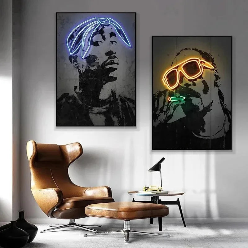 Leinwand Malerei Hip Hop Sänger Poster Wand Kunst Bar Wohnkultur - So ist Leben