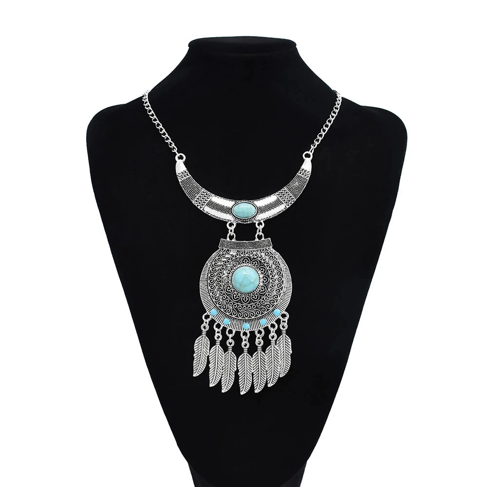 Türkei Bohemian Schwarz Blau Stein Ethnische Münze Quaste Halskette Türkische Gypsy Boho Strand Halsband Lätzchen Indien Halskette für Frauen Party So ist Leben