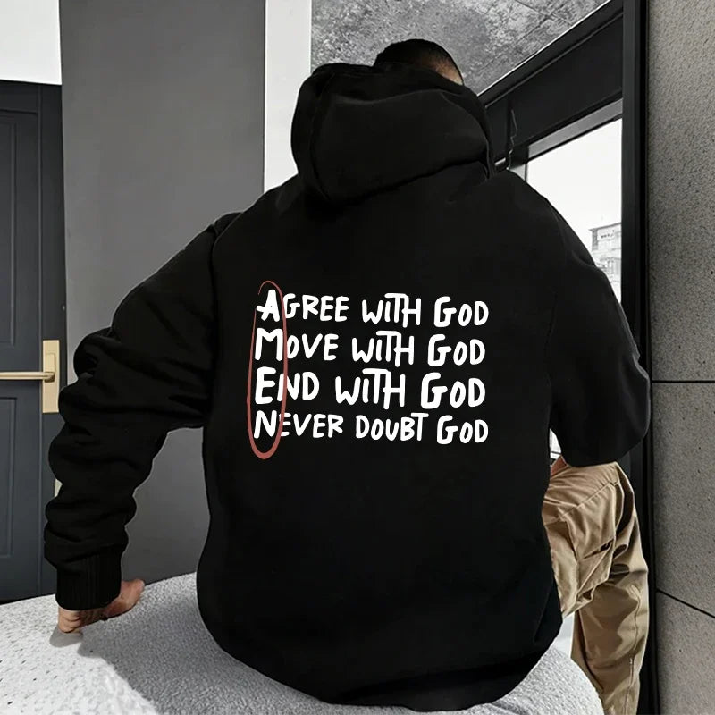 Lässiger, hochwertiger, langärmeliger Hoodie mit modischem Aufdruck für den Alltag - So ist Leben