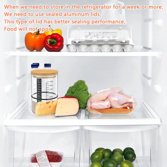 Sauerteig-Gärglas, 900 ml, Sauerteig-Starterbehälter, klares Glas, Sauerteig-Backzubehör, breite Öffnung mit Deckel - So ist Leben