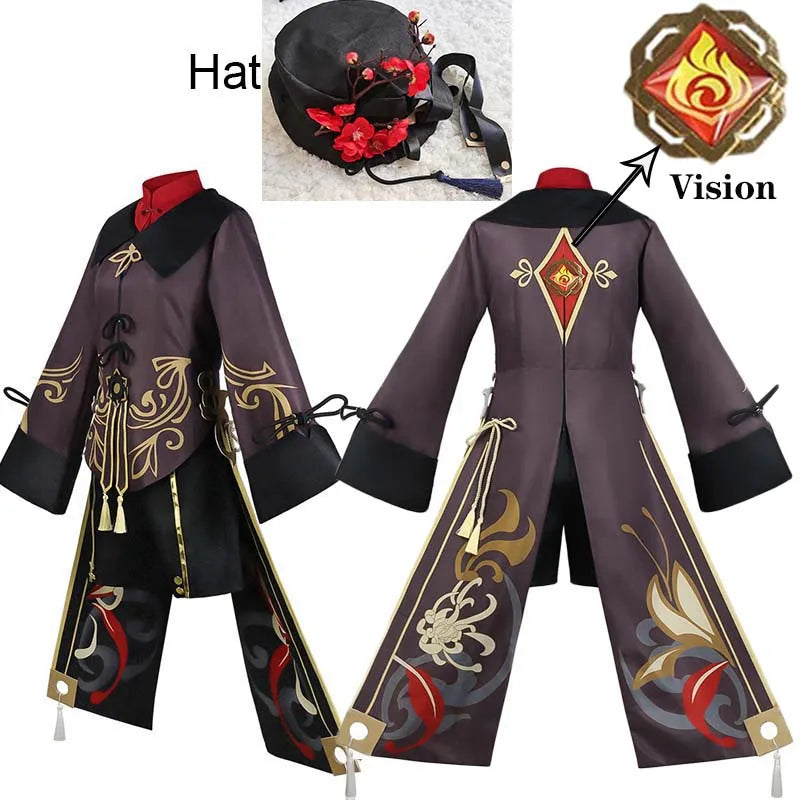 Hutao Cosplay Femme Halloween Kostüm Anime Kleidung Für Frauen Disfraz Mujer Adulta Für Erwachsene Ropa Para Hu Tao Outfits So ist Leben