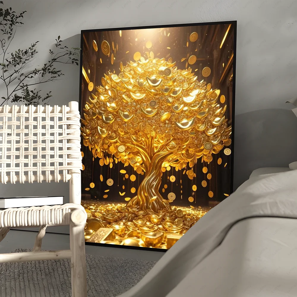 Goldener Geldbaum Poster Drucke Home Decor Geschenk - So ist Leben
