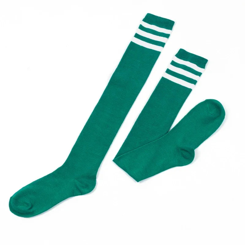 Overknee-Oberschenkelstrümpfe für Damen im akademischen Stil, schwarz-weiß gestreift, lange Socken, Overknee-Strümpfe für Damen und Mädchen, warmes Knie So ist Leben
