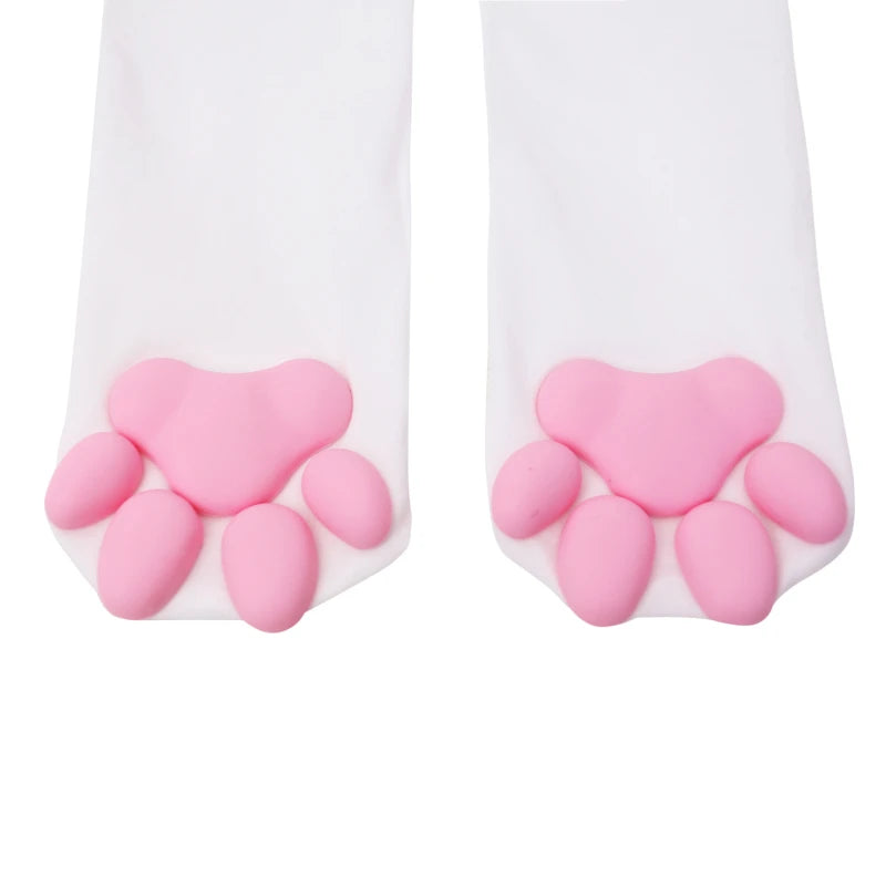 Katze Pfote 3D Socken Für Frauen Mädchen Kawaii Katze Klaue Zehen Mützen Nettes Geschenk Lolita Pfote Pads Cosplay Katze Pfote pad Oberschenkel Hohe Socken Neue So ist Leben