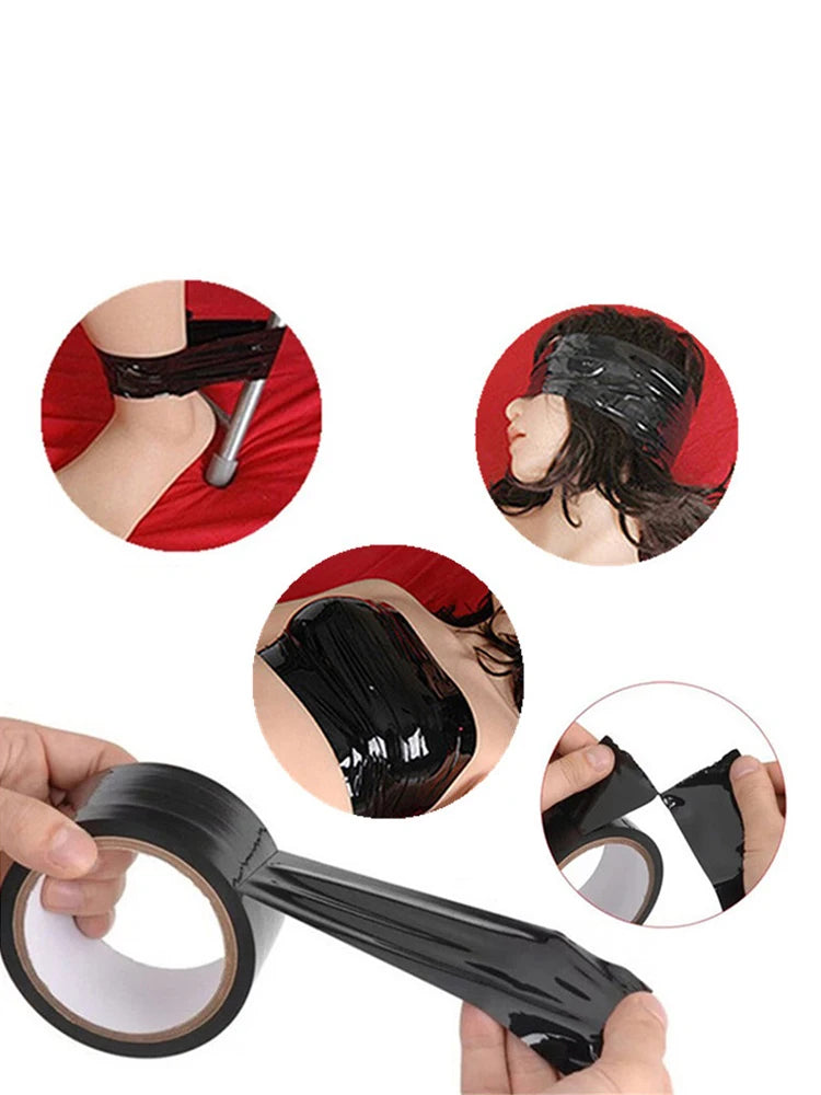 Bondage Tape BDSM Fetisch Sklave Sexspielzeug Harness Körperrückhaltung Elektrostatischer Gürtel Provokatives alternatives gebundenes selbstklebendes Spielzeug So ist Leben