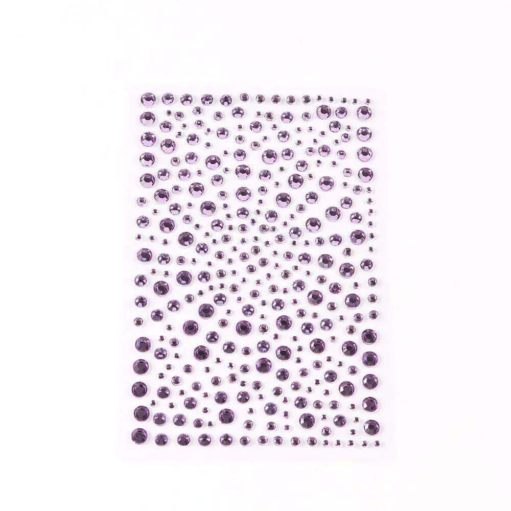 Selbstklebende Gesicht Dekoration Strass Aufkleber Musik Festival Halloween Party Telefon Kristall Aufkleber Kunst DIY Diamant Aufkleber So ist Leben