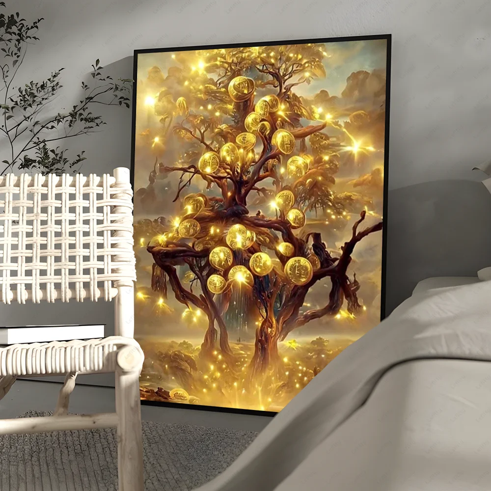 Goldener Geldbaum Poster Drucke Home Decor Geschenk - So ist Leben