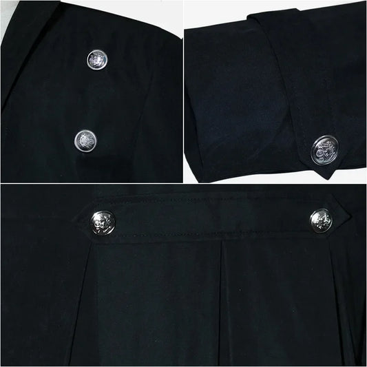 S-5XL Plus Größe Männer Gothic Graben Mittelalterlichen Steampunk Retro Stil Lange Jacken Zweireiher Solide männer Vintage Lange Jacken So ist Leben