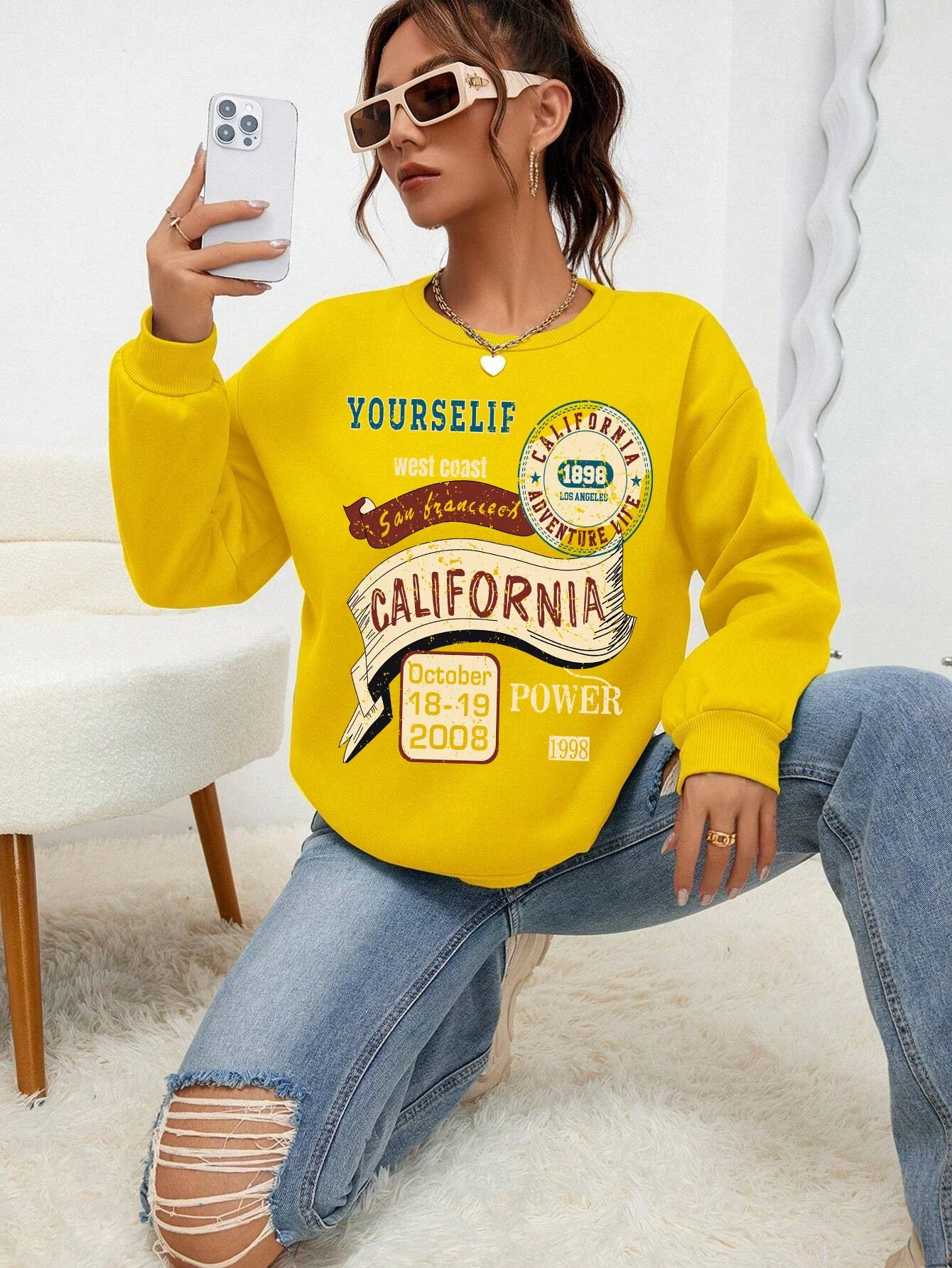 Vintage Lässiger California Fashion Sweatshirt Hoodie - So ist Leben