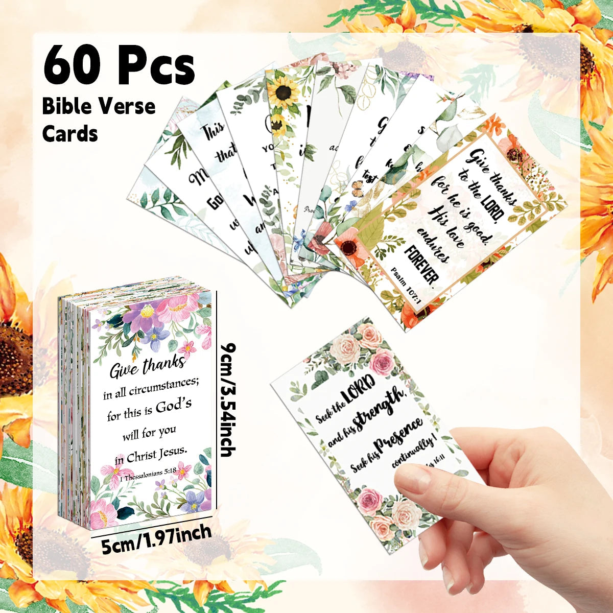 60 Stück Bibel-Schriftkarten, inspirierende Zitatkarten, christliche Geschenke, Ermutigungskarte für Studenten, Freunde, Bibelverskarten So ist Leben