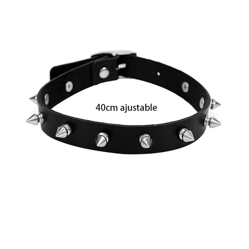 Gothic Heart Lock Choker – Punk Rivet Necklace with Key | Cosplay, Bondage-Inspired Jewelry for Women - So ist Leben