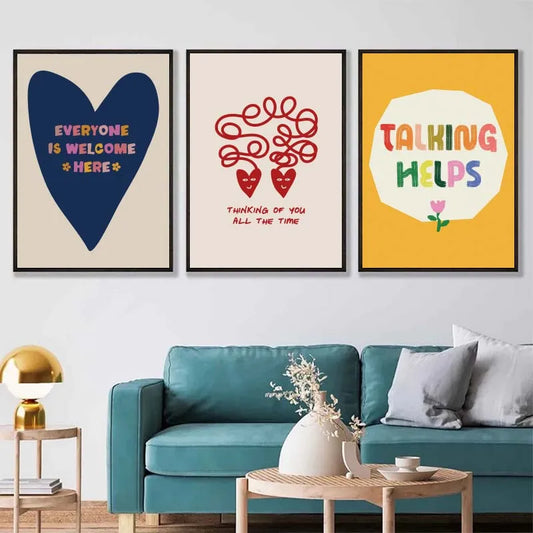 Leinwand Poster Zitate Drucke Wandbild für Therapie Büro Dekor - So ist Leben