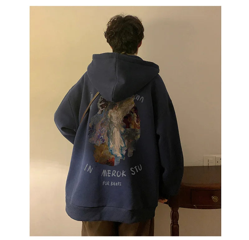 Neue Goth Grafik Gedruckt Pullover Hoodies Für Männer Y2K Vintage Streetwear Mit Kapuze Sweatshirts Herbst Baggy Hip Hop Mode Hoody So ist Leben
