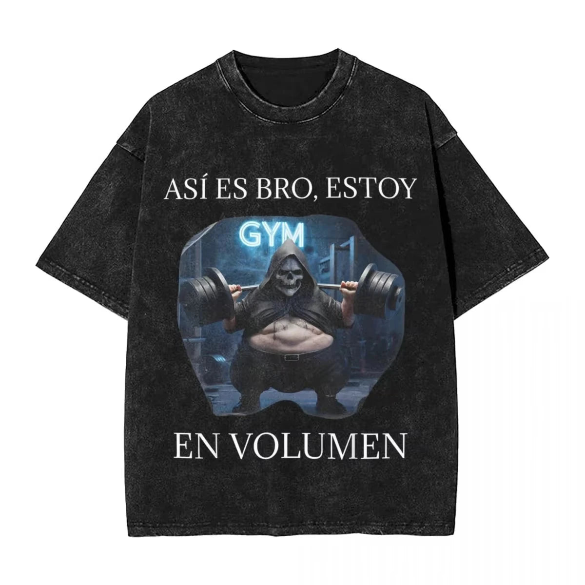Calacas Chidas Gym Washed T-Shirts - So ist Leben