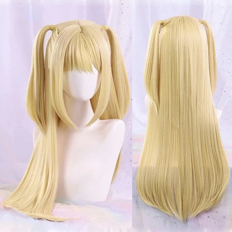 Misa Amane Cosplay Kostüm Perücke Kunstleder Sexy Kleid Halskette Spitze Ärmel Strümpfe Frauen Uniformen Anime Outfits