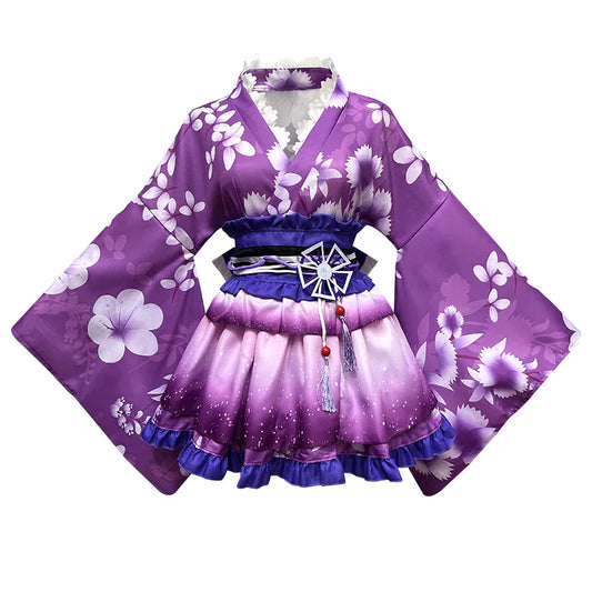Anime Love Live Nozomi Tojo Cosplay Kostüm Lovelive Kimono Lila Kostüm Damenbekleidung So ist Leben