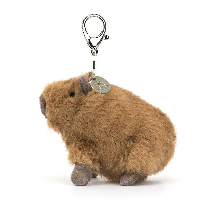 【AUF LAGER】 JELLYCAT UK Lustiger süßer Capybara-Taschenanhänger mit Tasche, Jellycat-Capybara-Plüsch-Schlüsselanhänger, Geburtstag, Weihnachten, Geschenk So ist Leben